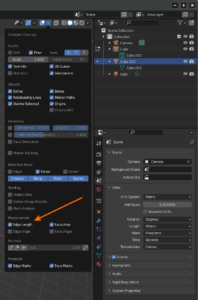 Blender 3.x Overlays Measurement